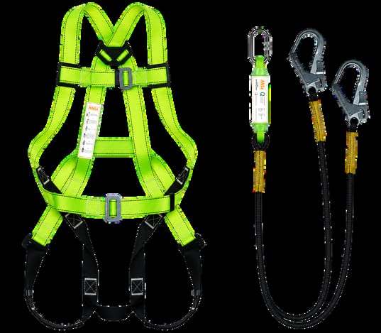 Dây đai an toàn toàn thân ANSa AS-01 màu đỏ-xanh dương kèm dây móc giảm shock